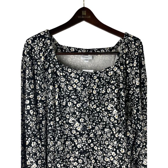 Cottage Core, Parisian Grandma J.Jill Flowers, Button Front Dress , Women's XL - Picture 12 of 15